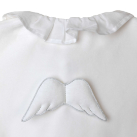 Baby Gi newborn pakje wit vleugels ruffle kraag (velours)