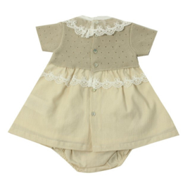 Dr. Kid jurkje beige ruffle kraag
