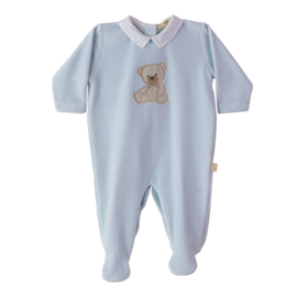 Baby Gi newborn pakje beer "baby"blauw (velours)