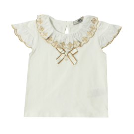 Dr. Kid t-shirt met ruffle en strik