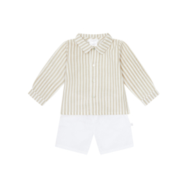 Deolinda setje beige/wit streep