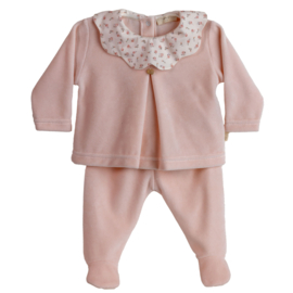 Baby Gi 2 delig newborn set roze (velours)