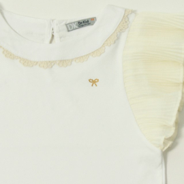 Dr. Kid t-shirt met plissé mouwen