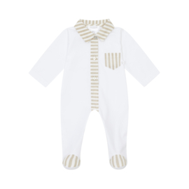 Deolinda newborn pakje streepje beige wit