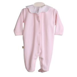 Baby Gi newborn pakje roze met witte kraag (velours)