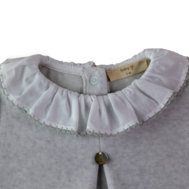 Baby Gi newborn pakje grijs gedetailleerde kraag (velours)