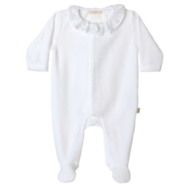 Baby Gi newborn pakje wit vleugels ruffle kraag (velours)