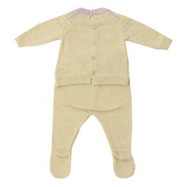 Dr. Kid 2-delig setje beige/lila