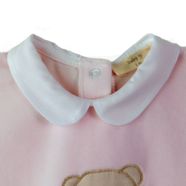 Baby Gi newborn pakje beer "baby"roze (velours)