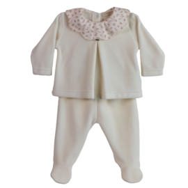 Baby Gi 2 delig newborn set off-white (velours)