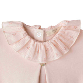 Baby Gi newborn pakje peach met bloemenprint kraag