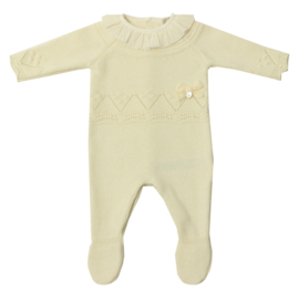 Dr. Kid newborn pakje beige met ruffle kraag