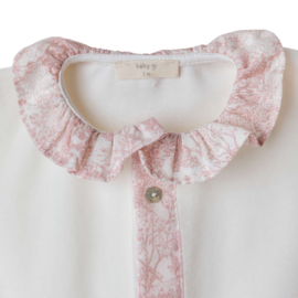 Baby Gi newborn pakje ivoor met oud roze details (velours)