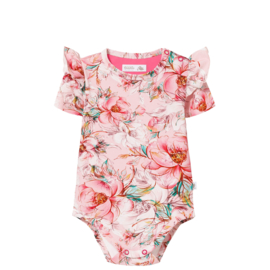 Ewa body met ruffle korte mouw Candy Flower