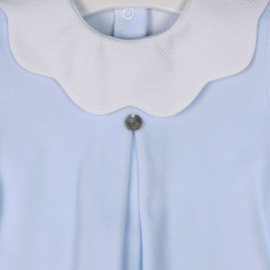 Baby Gi newborn pakje blauw met witte kraag (velours)