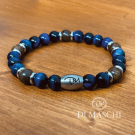 Tiger eye Blue & Brown armband