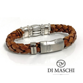 Lusso Kastanje leren armband