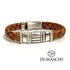 Lusso Kastanje leren armband
