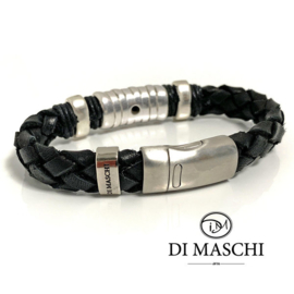 Lusso Black leren armband B