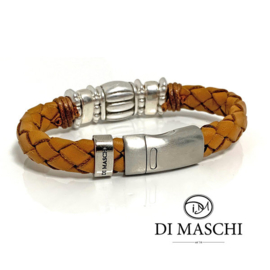Lusso Cognac leren armband