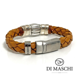 Lusso Cognac leren armband A
