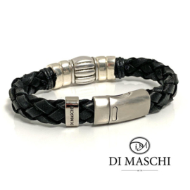 Lusso Black leren armband A