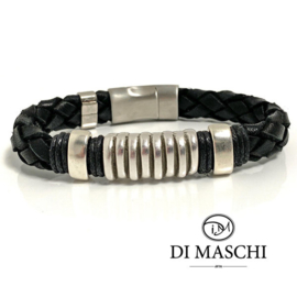 Lusso Black leren armband B