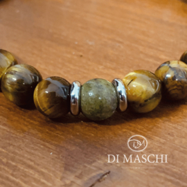 Tiger Eye Brown & Green Armband