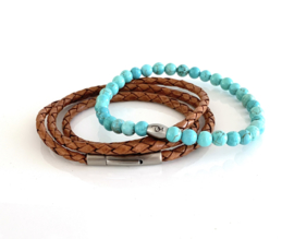 Cognac & Turquoise set