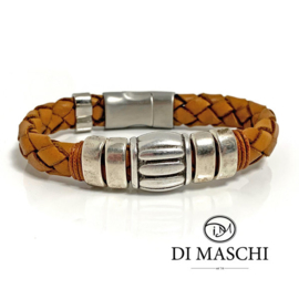 Lusso Cognac leren armband A