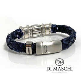 Lusso Blue leren armband