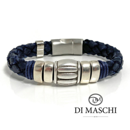 Lusso Blue leren armband A