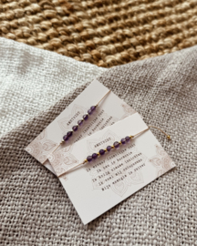 Affirmatie Armbandje Amethist - 4mm