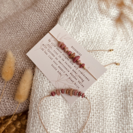 Rhodoniet - chips armbandje