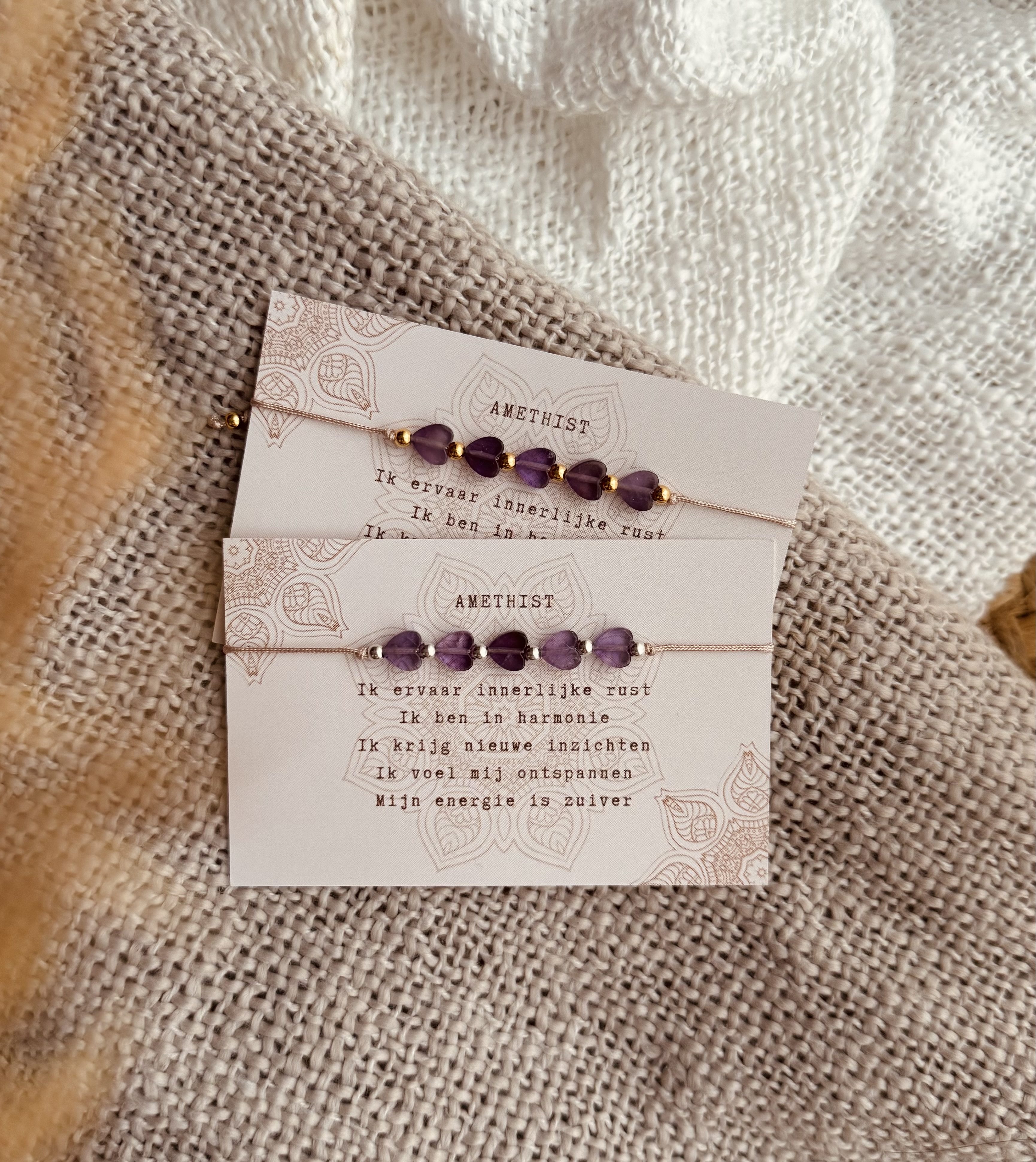 Amethist Hartjes Armbandje
