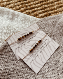 Affirmatie Armbandje Tijgeroog - 4mm