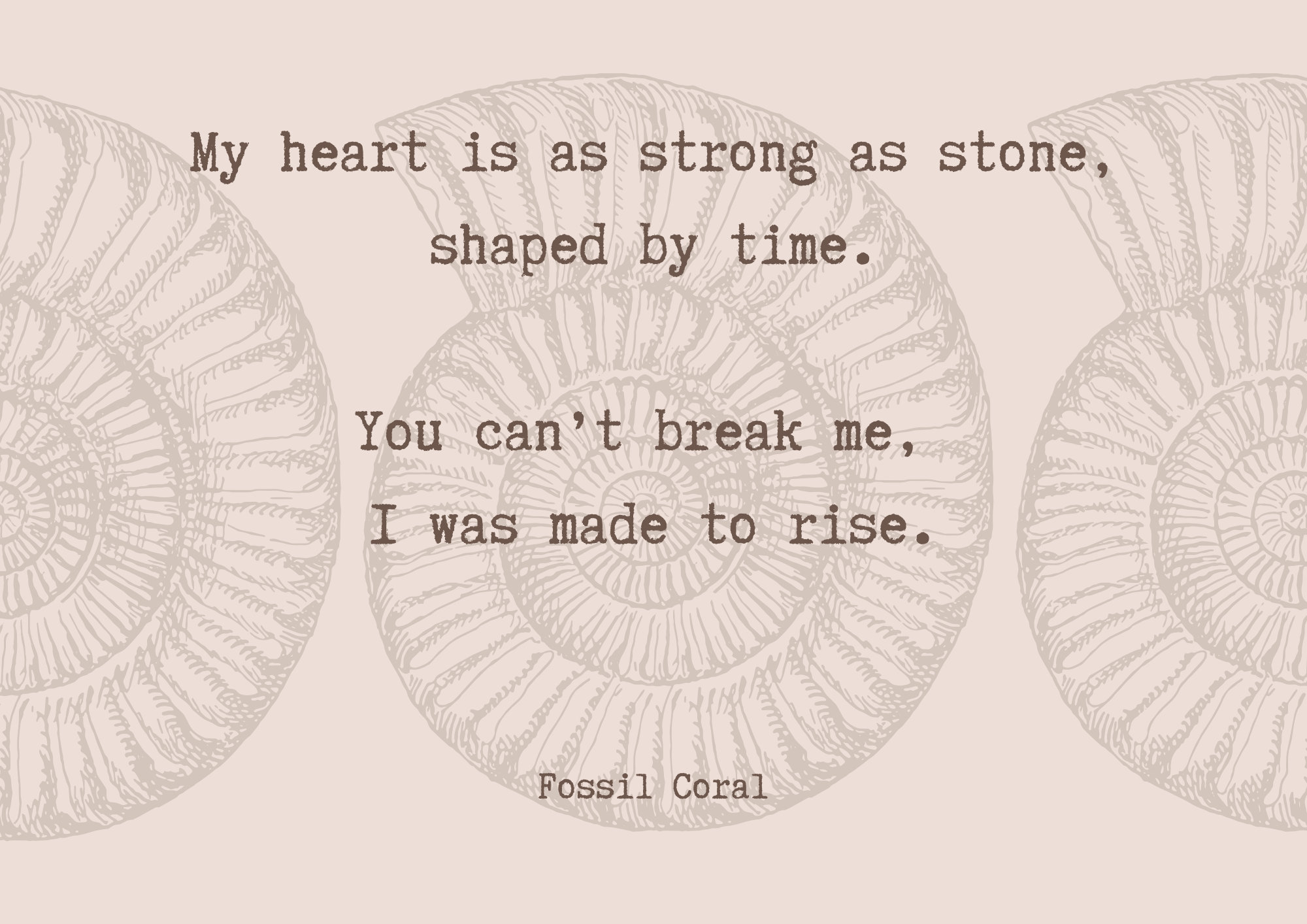 PRE ORDER - My heart is strong as stone