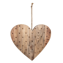 Decoratie borrelplank hart met hartjes