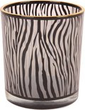 Zebra Theelichthouder glas 10 cm