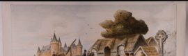 Kasteel met omgeving omstreeks 1300