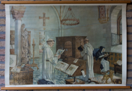 In een middeleeuws klooster
