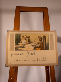 Guus eet flink , maar Ans is zo druk