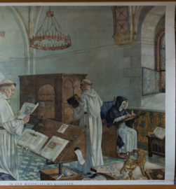 In een middeleeuws klooster