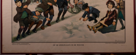 Op de speelplaats in de winter