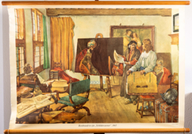 Rembrandt in zijn Schilderscaemer