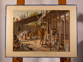Een huis in aanbouw