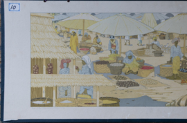 Een tropische markt Sumatra