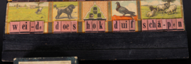 Leesplankje Aap Noot Mies zwart