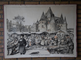 De Nieuwmarkt met Waag  te Amsterdam