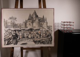 De Nieuwmarkt met Waag  te Amsterdam